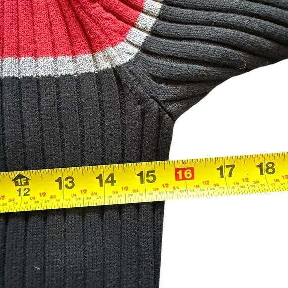 Old Navy Colorblock Turtleneck Sweater Red Gray Women’s Small - Picture 4 of 5